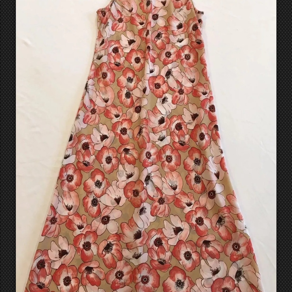 Sleveless Floral A Line Dress, Size Large
